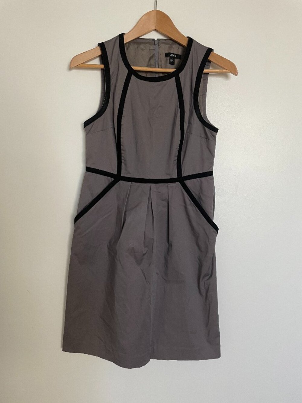 Jacob Mini Dress Grey Pockets Office Professional 90s